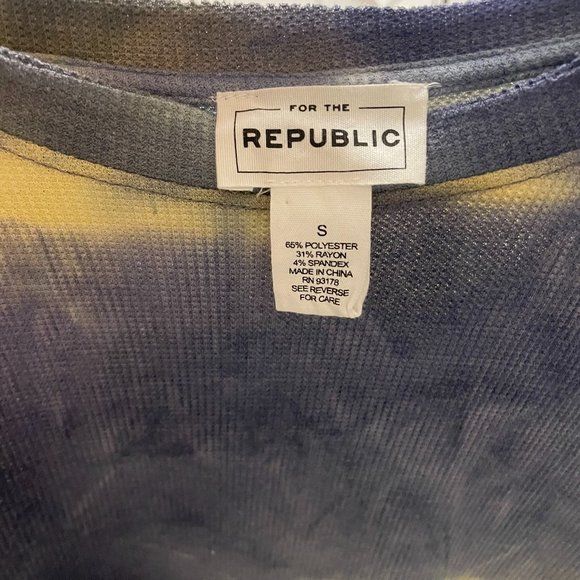 For the Republic Tie Dye Waffle Knit Top - Picture 2 of 3